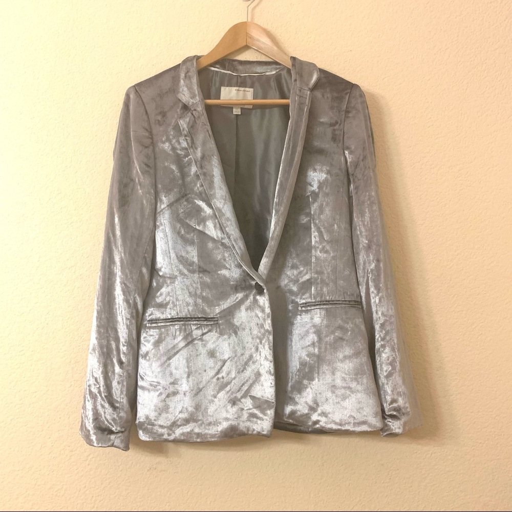 Banana Republic Heritage Silver Velvet Blazer